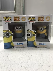Funko Pop DESPICABLE ME 2: Dave, & CARL. Minions - Picture 1 of 3