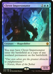 Clever Impersonator Foil x1 Khans of Tarkir MTG Magic the Gathering Blue Card - Picture 1 of 1