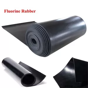 Hojas de goma estera negra fluorrubber 100x100 y 500x500 mm alta temperatura resistente al aceite - Imagen 1 de 6