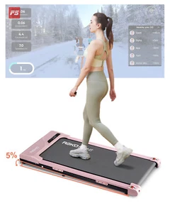 REKA Fitness Pink Walking Pad Treadmill – 2.25HP Motor, 6 kmh Speed, APP-Control - Picture 1 of 8