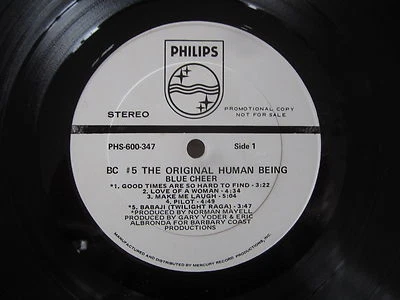 BLUE CHEER BC #5 The Original Human Being PHILIPS USA PROMO COPY LP PHS-600-347 - Image 1 of 4