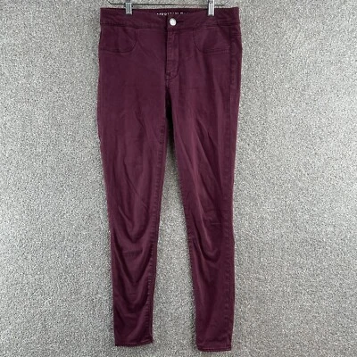Leggings extremos para mujer American Eagle talla 6 púrpura tiro medio elásticos Foto 1 de 4