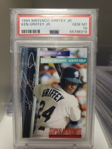 1994 Super Nintendo BB Card Ken Griffey Enter. Sys. #SNS-JR-USA PSA 10 Pop 30
