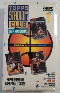 1993-94 Topps Stadium Club NBA Basketball ungeöffnete Wachsbox Serie 1 NEU - Bild 1 von 7