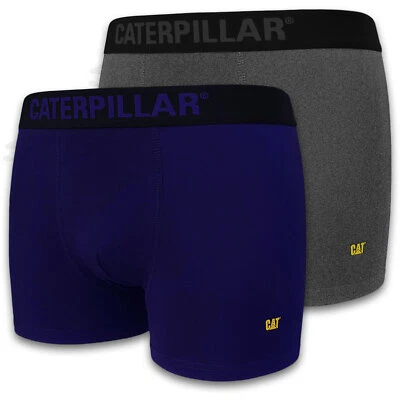 Boxer uomo CAT CATERPILLAR M L XL 2-3XL blu grigio retrò mutande corte
