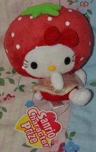 Vintage BNWT Hello Kitty Strawberry Eikoh Sanrio Character Prize Soft Plush Toy - Picture 1 of 5