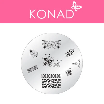 Original KONAD ® Stamping Nailart Design Schablone Image Plate - M50 - Bild 1 von 3
