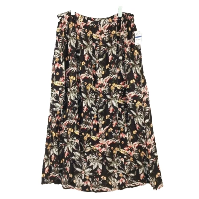 NUEVO CON ETIQUETAS $59 Falda Tropical Verano Alta-Baja XL (16-18) 100% Rayón Tejida Pull on Forrada Foto 1 de 4