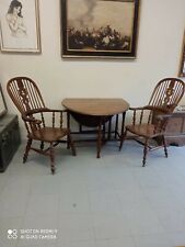 Pair of Vintage Canadian oak Windsor chairs in their original state 