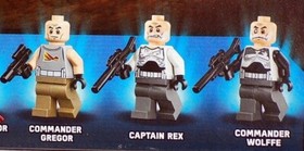 Lego Star Wars 75157 3x Minifigures Old Captain Rex Commander Gregor Wolffe New