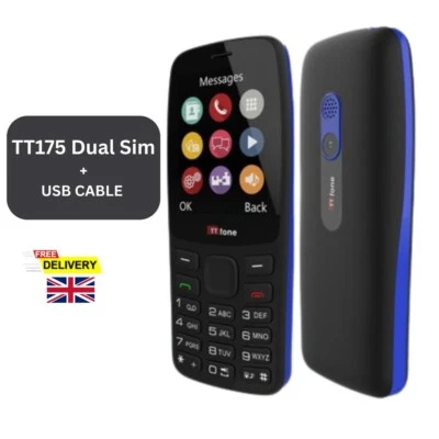 TTfone TT175 Basic 2.4inch Dual Sim Simple Feature Mobile Phone with Camera Elde - Image 1 of 4