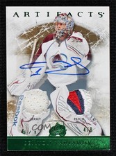 2012-13 Upper Deck Artifacts Emerald Jersey/Patch /8 Semyon Varlamov Patch Auto