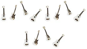 12 Pezzi Chitarra Calamita 8 cm 4 Assortimenti in Resina Mandorle Bomboniere - Imagen 1 de 1