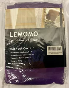 LEMOMO~ Purple Blackout Curtain, 42 x 54 Inch, Set of 2, NEW! - Picture 1 of 4