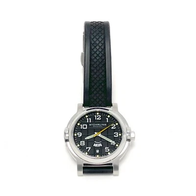 2005 Stuhrling Lexus 91006 relógio automático 22 joias 40mm SS/borracha ótimo estado - Imagem 1 de 4