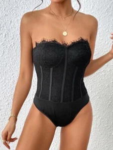 strapless sweetheart Neck Bodysuit - Picture 1 of 3