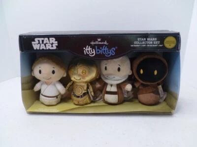 Hallmark Collector Set Star Wars itty bittys Plush Luke Skywalker Han Solo Jawa - Image 1 of 4