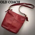 Extremely Rare Made In USA Old Coach 4141 Shoulder Bag Red Vintage Used(VG)