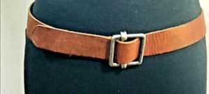 Vintage Aeropostale Unisex Belt Size Medium Large Brown Leather Slide USA Made - Picture 1 of 6