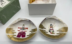 2 conchas pintadas vintage de Japón, pareja única, ¡envío gratuito! - Imagen 1 de 4
