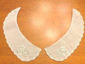 Vtg White Cotton Collars set Eyelet Design/fashion/ smocking/children's dresses - Picture 1 of 7