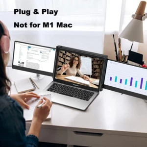Triple Portable Monitor For Laptop Screen Extender Dual Monitor For 13-17,3 inch - Picture 1 of 21