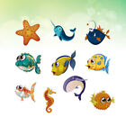 10 autocollants de baignoire antidérapants pour animaux marins pour enfants - décoration de salle de bain