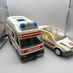 Vintage Playmobil Ambulance Truck And Car 1994 And 2006 - Picture 1 of 11