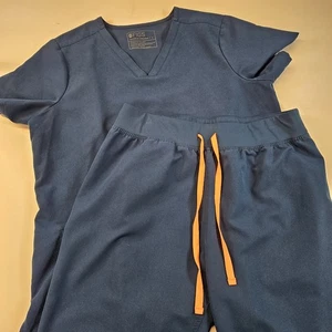 Figs Collezione Tecnica Set 2 Pezzi Teal Scrub Top Pantaloni Grandi Large - Foto 1 di 13