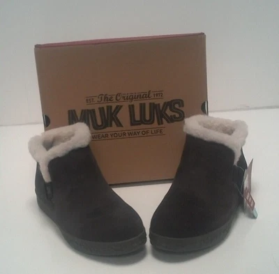 MUK LUKS Mujer Botines Chocolate Street West End Mezcla de Lana Forrados Talla 9 Foto 1 de 4