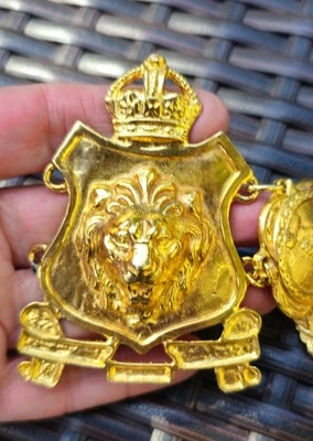 Vintage 1970s Accessocraft NYC Gold Medalion Runway Belt. Statement Piece - Image 1 of 4