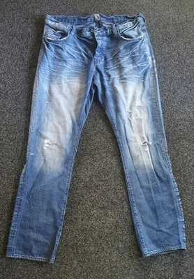 PRPS Distressed Blue Faded Jeans Size 38 Waist x 34 Leg Barracuda Fit - Image 1 of 4