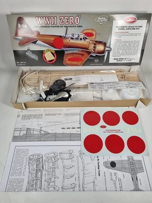 Guillow's 404 Mitsubishi Zero Flying Model Balsa Aircraft Kit 705mm - Image 1 of 4