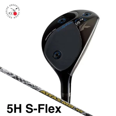 Kasco DU-122 Dolphin Black Utility Hybrid 5H S-Flex ATTAS MB-HY85 Graphite Shaft - Image 1 of 4
