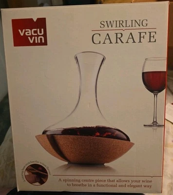 NUEVO Vacu Vin Swirling Jarra Vino Spinner Centro Giratorio Pieza Decantador de Vino  Foto 1 de 4
