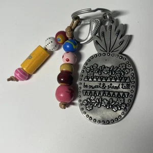 Natural Life PINEAPPLE KEYCHAIN "Be Sweet Stand Tall" - Picture 1 of 2