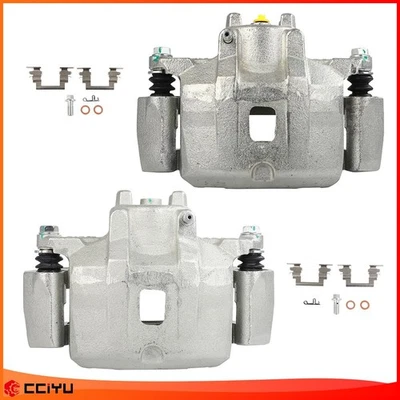 Pair Front Disc Brake Calipers w/ Bracket For 2002 - 2012 MITSUBISHI GALANT Foto 1 de 4