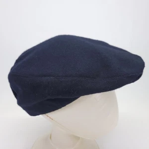 Totes Wool Blend Cabbie Hat Cap One Size Newsboy Gatsby Flat Driving Blue Vtg - Picture 1 of 7
