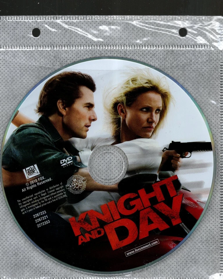 Knight and Day (2010) DVD  *DISC ONLY* = REGION 1 - Tom Cruise - Image 1 of 1