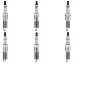 Set of 6 Bosch Double Iridium Spark Plug 9617 for 04-19 Cadillac Mazda Suzuki - Image 1 of 4