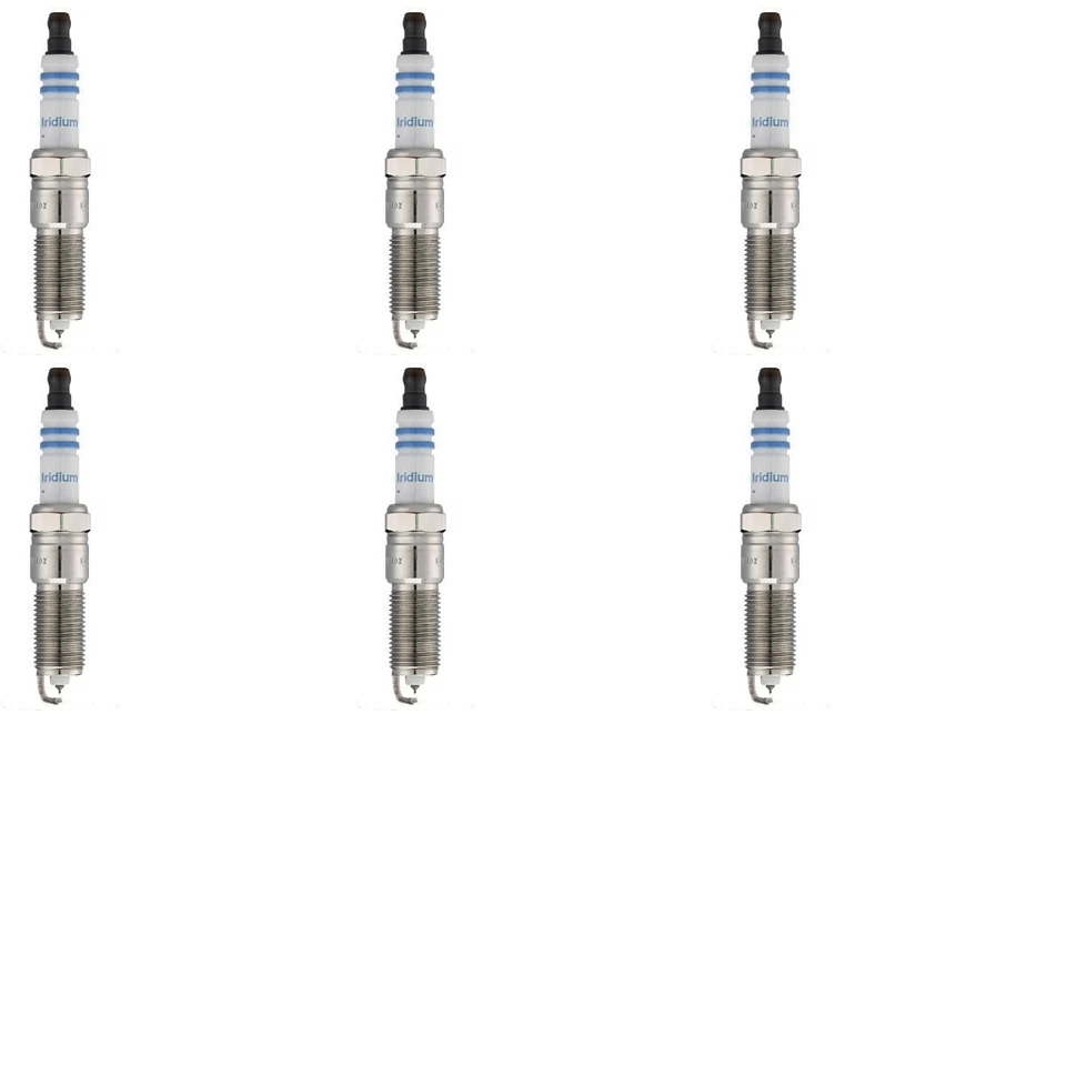 Set of 6 Bosch Double Iridium Spark Plug 9617 for 04-19 Cadillac Mazda Suzuki - Image 1 of 4