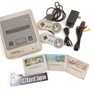 Consola Nintendo Super Famicom SFC + Donkey Kong 1 2 3 Set 2 Mandos Probados - Imagen 1 de 6