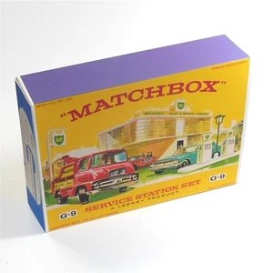 Matchbox Lesney Gift Set G-9b BP Garage Service Station Set E Style Repro Box - Picture 1 of 4