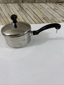 Vintage Farberware Stainless Steel Bottom 1 Quart Saucepan Pot w/ Lid - Picture 1 of 7