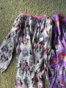Lot Of 2 Girls Pajama Set Size 5T Minnie Mouse & My Little Pony Vintage - Picture 1 of 5