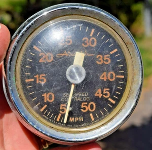 Vintage Airguide Marine Sea-Speed Contralog 50MPH Speedometer 3.75" - Picture 1 of 4