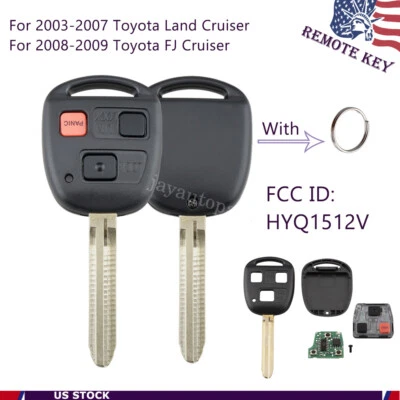 Mando a distancia para Toyota Land FJ Cruiser 2003 2004 2005 2006 2007 2008 2009 llavero 3B Foto 1 de 4