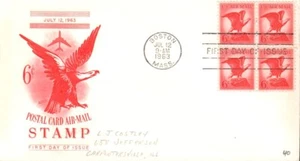 SCOTT#: C67 EAGLE IN FLIGHT 6¢ JUL 12 1963 BOSTON MA FIRST DAY COVER FDC BX7 - Picture 1 of 1