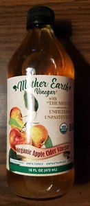 Mother Earth Organic Apple Cider Vinegar Unfiltered 16.9 oz - Picture 1 of 4