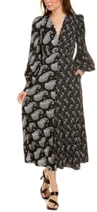 Abito da tè nuovo Paisley due modelli elegante Ted Baker Baylei Rouleau taglia 1 UK 8 - Foto 1 di 15